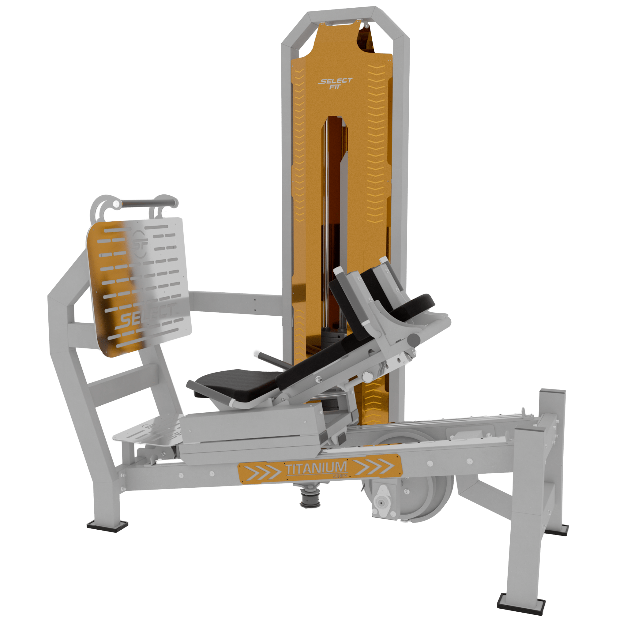 MÁQUINA DUAL LEG 180º | HACK LINERAR - TITANIUM